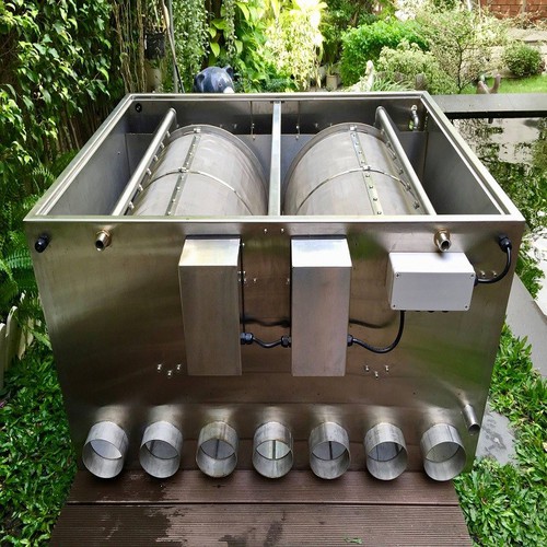 Drum Filter với hồ cá Koi