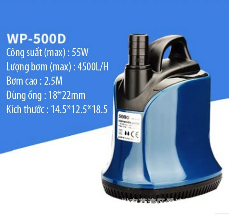 Máy bơm hút đáy Sobo bể cá WP-500D