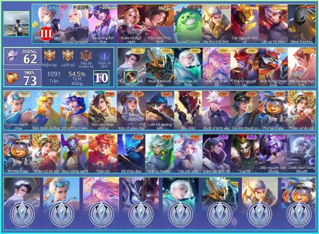 Tặng Acc Liên Quân Miễn Phí 2026 | Acc VIP, Full Tướng, Full Skin 3 Acc Liên Quân free full tướng, full trang phục