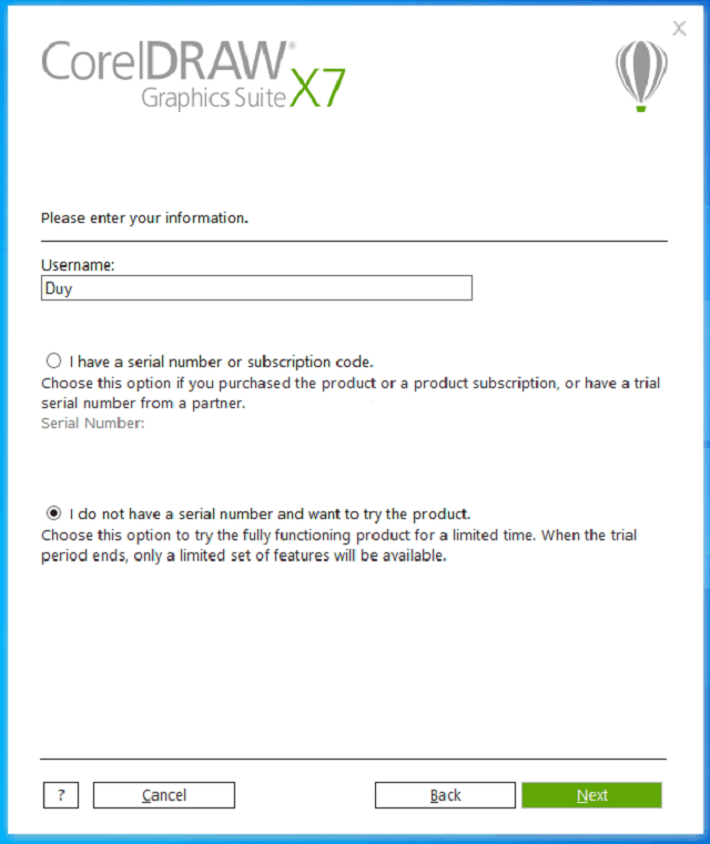 cai dat CorelDRAW X7 2