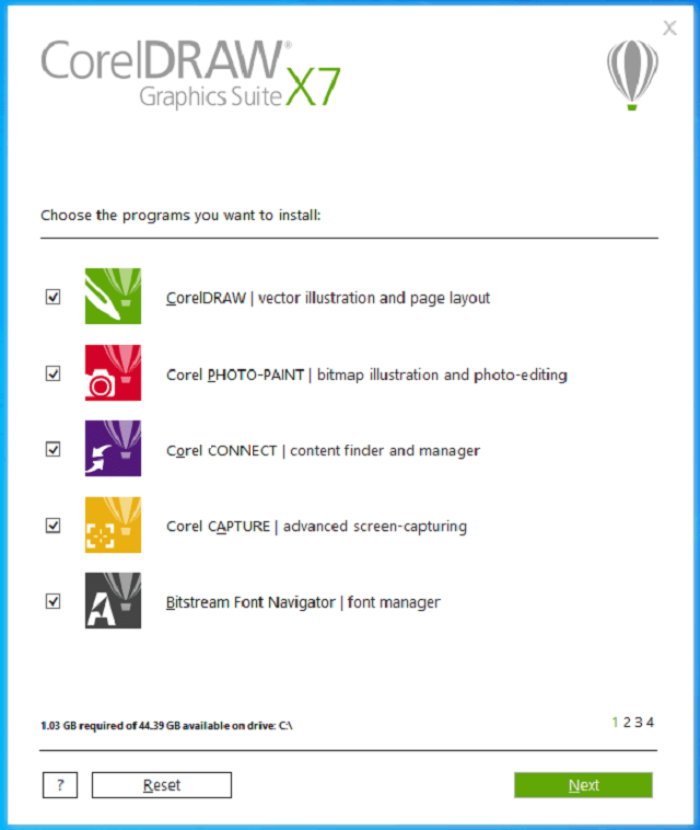 cai dat CorelDRAW X7 4