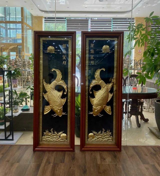 Dòng tranh lý ngư vọng nguyệt phổ biến