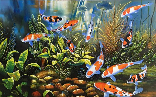 Tranh Cửu Ngư Quần Hội