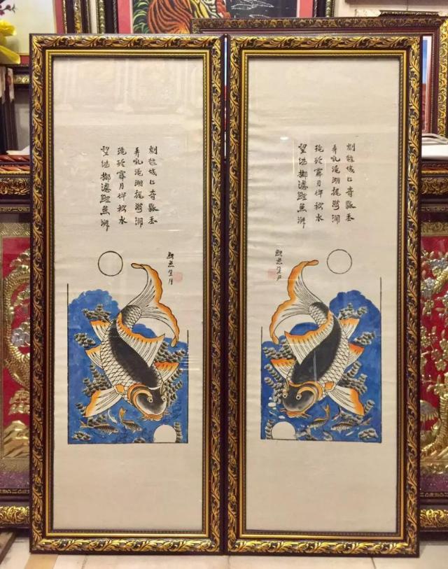 Tranh lý ngư vọng nguyệt treo ở đâu