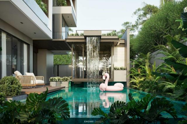 Thi Công Sân Vườn Cho Biệt Thự Trọn Gói Đẹp Chuẩn Phong Thủy Cảnh Quan 3 san vuon co ho boi nho