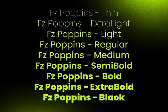 Một số font Poppins Việt hóa thông dụng hiện nay