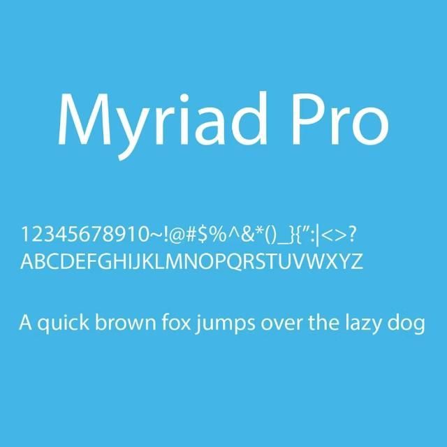 Font Myriad