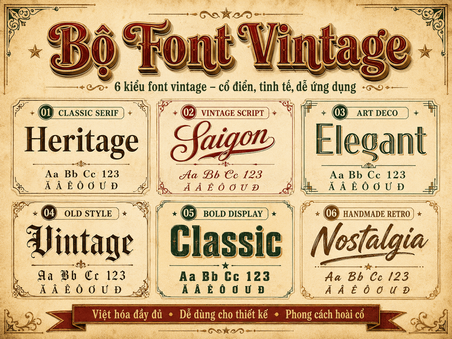 Bộ font Vintage