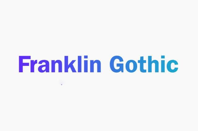 Top 20+ Font chữ quảng cáo Việt Hóa 2026 hút mắt cho biển hiệu 7 Franklin Gothic