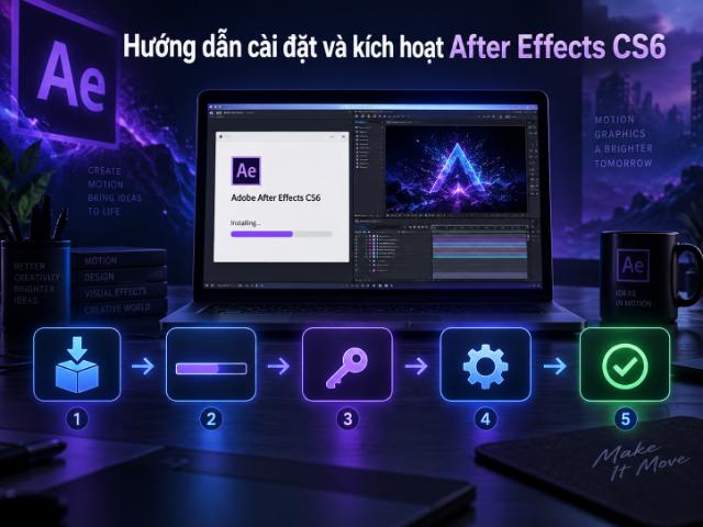 Hướng dẫn cài đặt và kích hoạt after effect cs6 theo từng bước trực quan, dễ theo dõi
