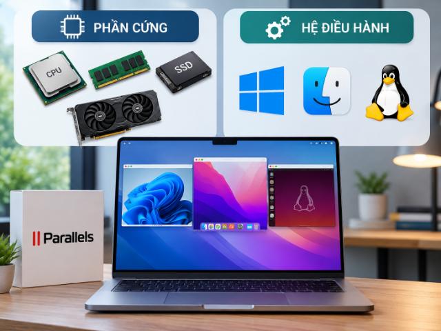 Cấu hình phần cứng và hệ điều hành cần thiết để sử dụng Parallels Desktop 26.3.2 ổn định trên máy Mac 