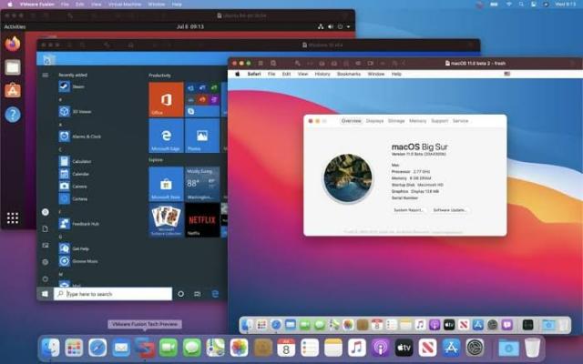 VMware Fusion 12 cho phép chạy Windows và Linux song song với macOS trên cùng một máy Mac