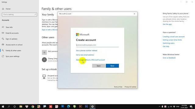Giao diện tạo tài khoản người dùng Windows trong quá trình thiết lập Parallels Desktop 26.3.2